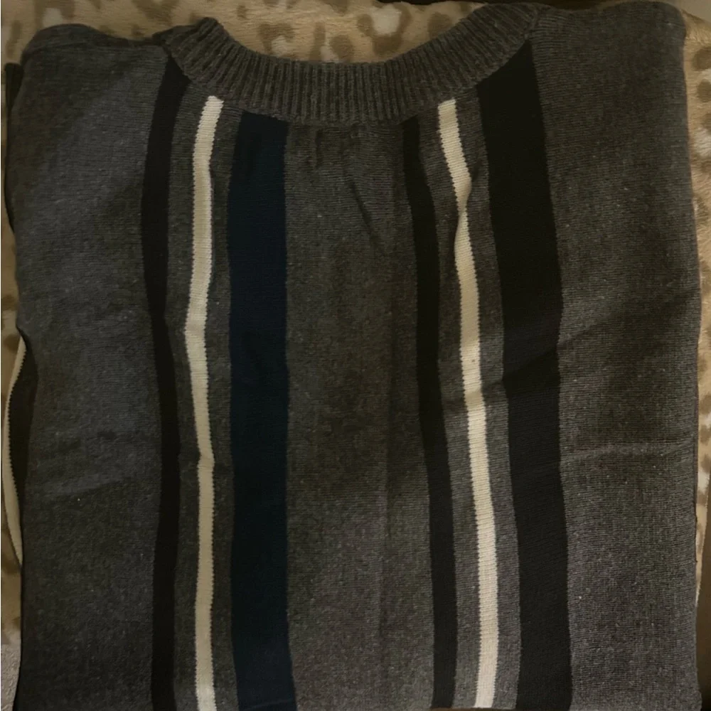 Men’s Chaps Multicolor Striped Crewneck Sweater - Picture 6 of 9